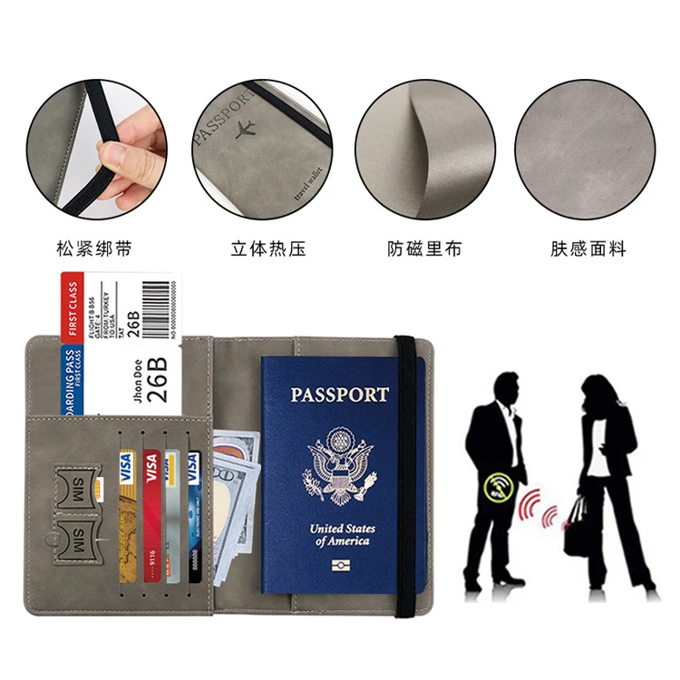 Wholesales Custom Blank Sublimation Passport Cover Pu Leather Travel Card Case Wallet Rfid Blocking Passport Holder