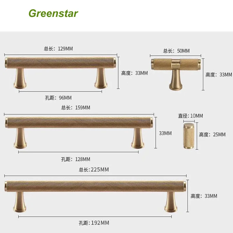 Wholesale Furniture Hardware Gold Black Brass Handle Knob for kitchen cabinet