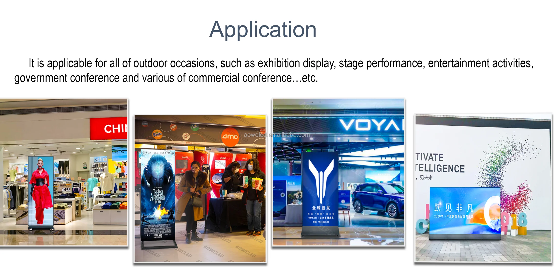 China P1.86 P2 P2.5 Floor Standing LED Poster Display indoor and outdoor led signage