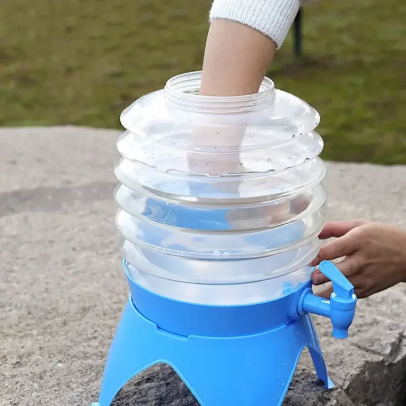 New product 3.5/7.5/7.5/9.5L portable PVC foldable large capacity water container Water dispenser with socket