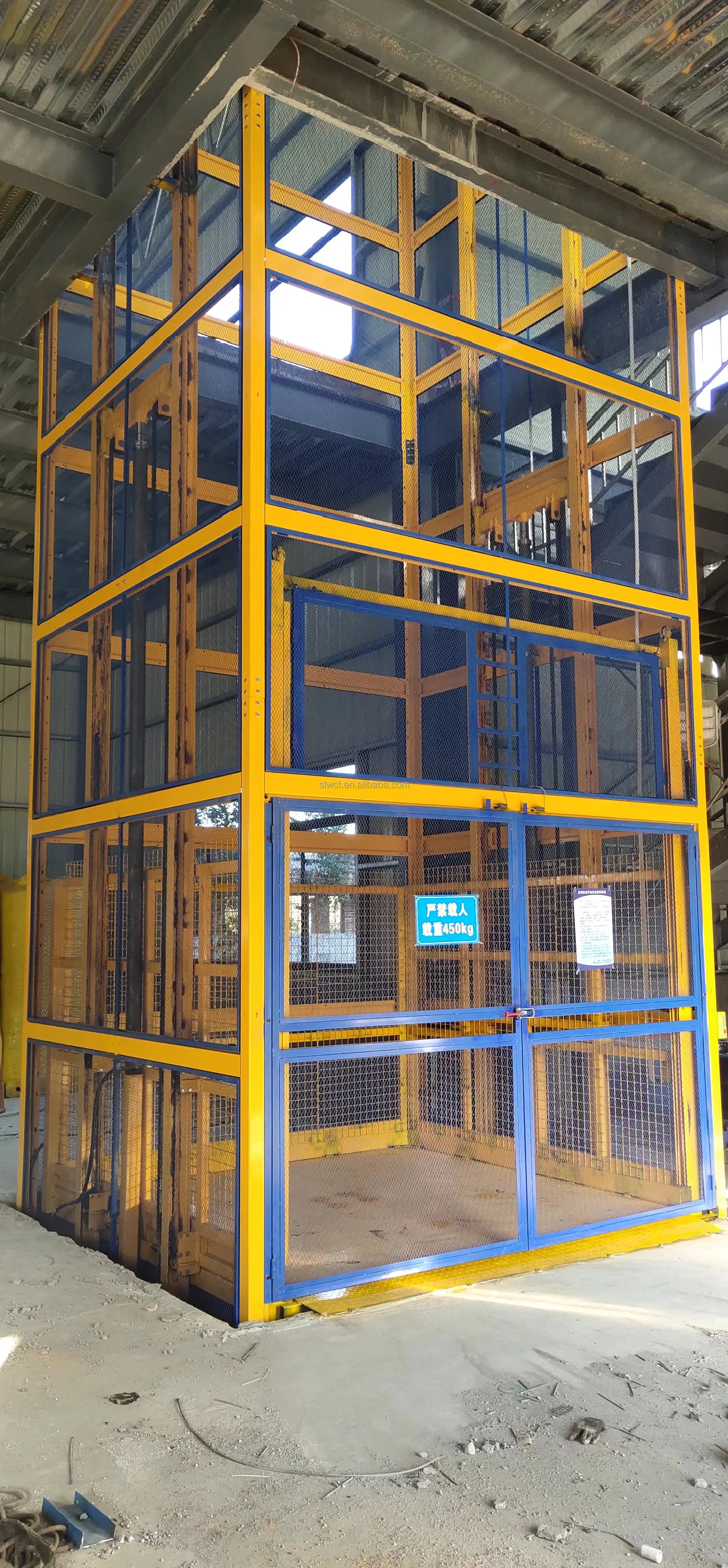 Guide Rail Vertical lift platform hot sale cargo lifter