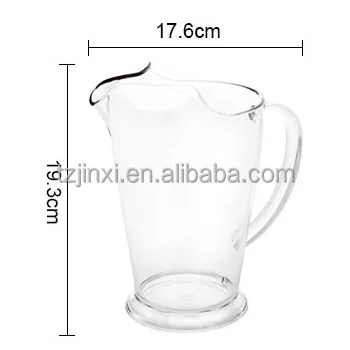 1140ML Restaurant Grade Acrylic Clear Plastic Cold Water Pitcher Kettle Made In China BPA Free Plastic PC Material Water Keg