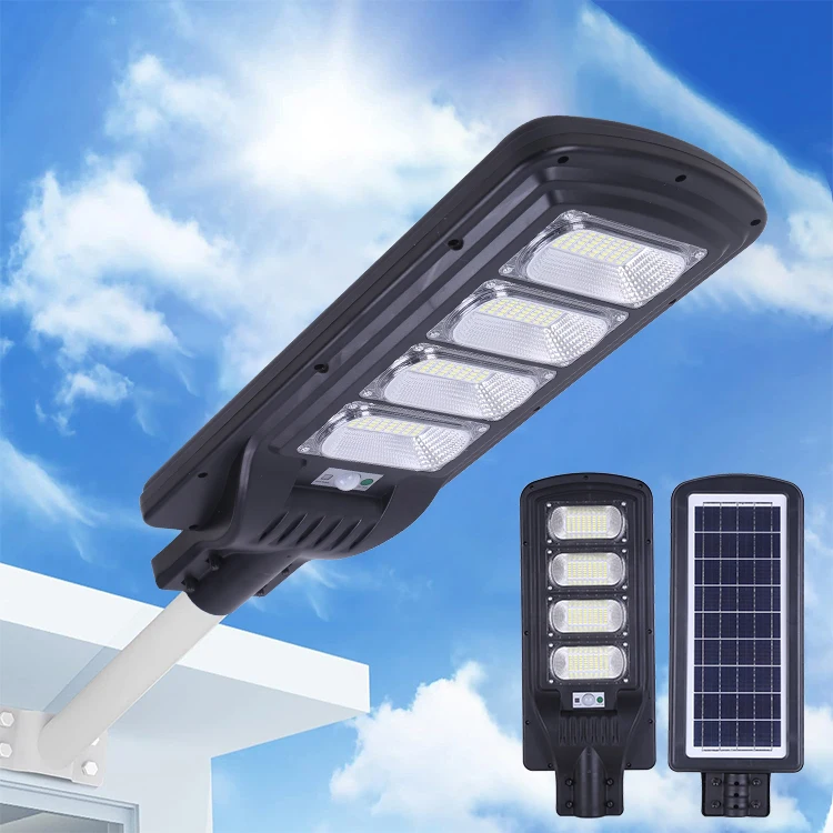 LiFePO4 Battery Solar Panel Outdoor Solar Energy Waterproof Ip65 50w 100w 150w 200w 250w 300w All In One Led Street Light