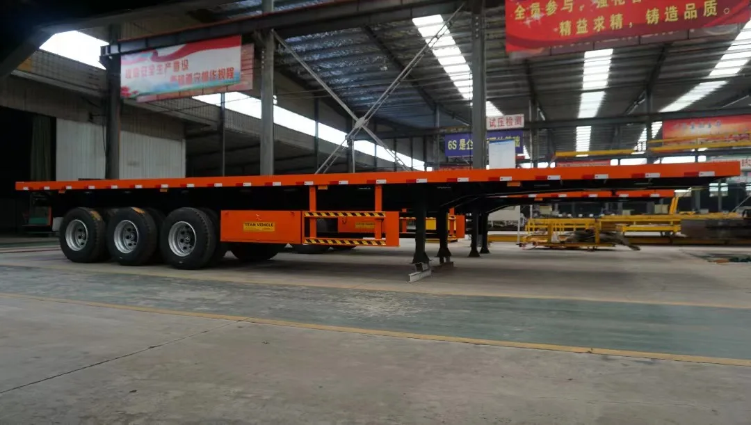 Wholesale Hot Style Used 3 Axle Flat Top Bed Truck Trailer Flatbed Semi Trailer