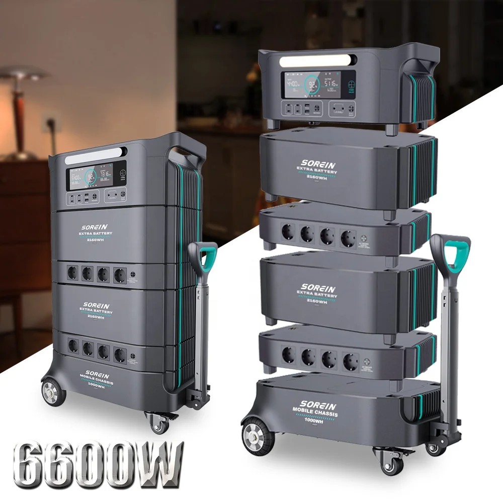 Sorein Top Quality Stackable 6000 Watts 6000W  Solar Generator  15Kw Portable Power Station 51.2V 5000W On-Grid for Home