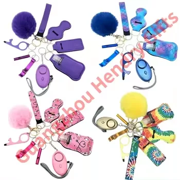 Wholesale Rhinestone Bling Self Defense Supplies Women Diamond Spray Bottle Shiny Key Chain Accessories Self Defense Keychain