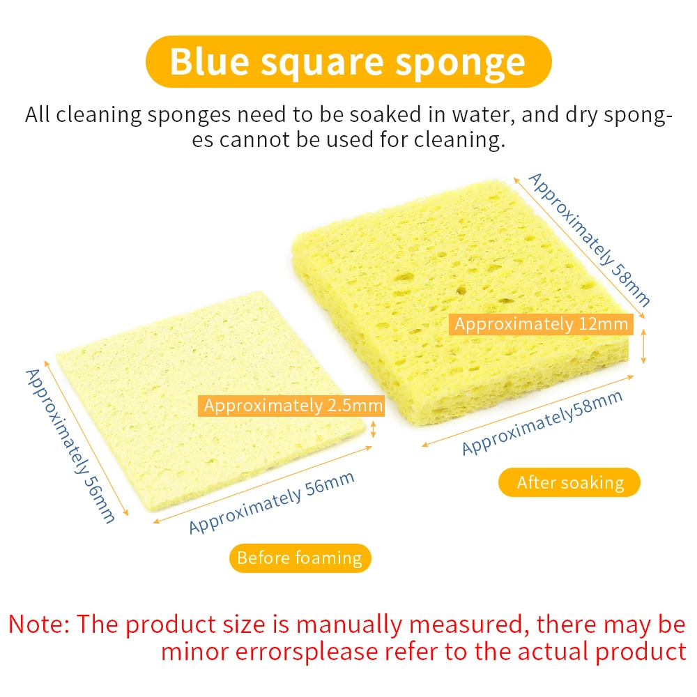 High Temperature Enduring Condense Electric Welding Yellow Soldering Tip Iron Cleaning Sponge