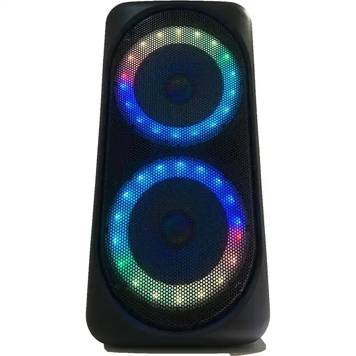 M 8-Inch Trolley Speaker Bluetooth DJ Loud Speaker Portable Wireless Outdoor Speaker with RGB LED Lighting
