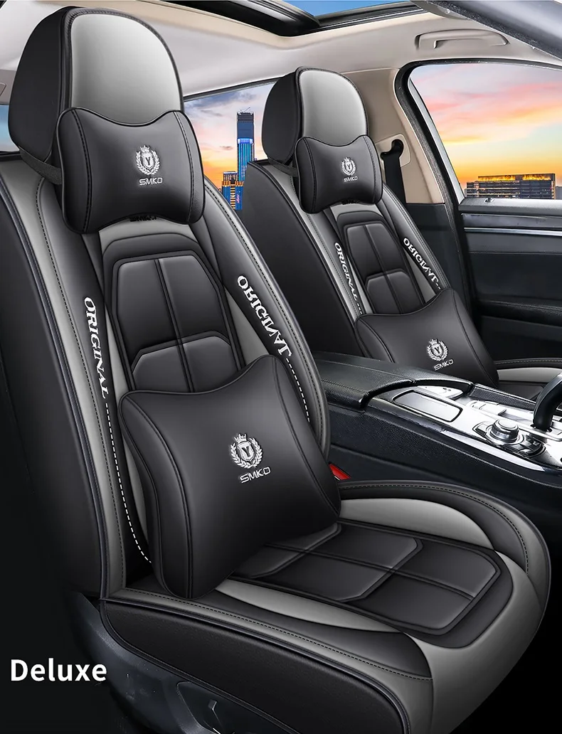Four Seasons Waterproof Universal Leather Car Seat Covers High Quality Seat Cover Car Full Set 5 Pcs For Cars