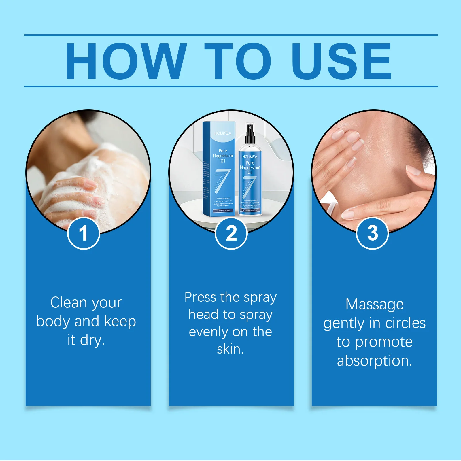 Factory Direct Sale Suitable for Daily Use Making Skin More Delicate and Smooth Natural and Organic Pure Magnesium Oil