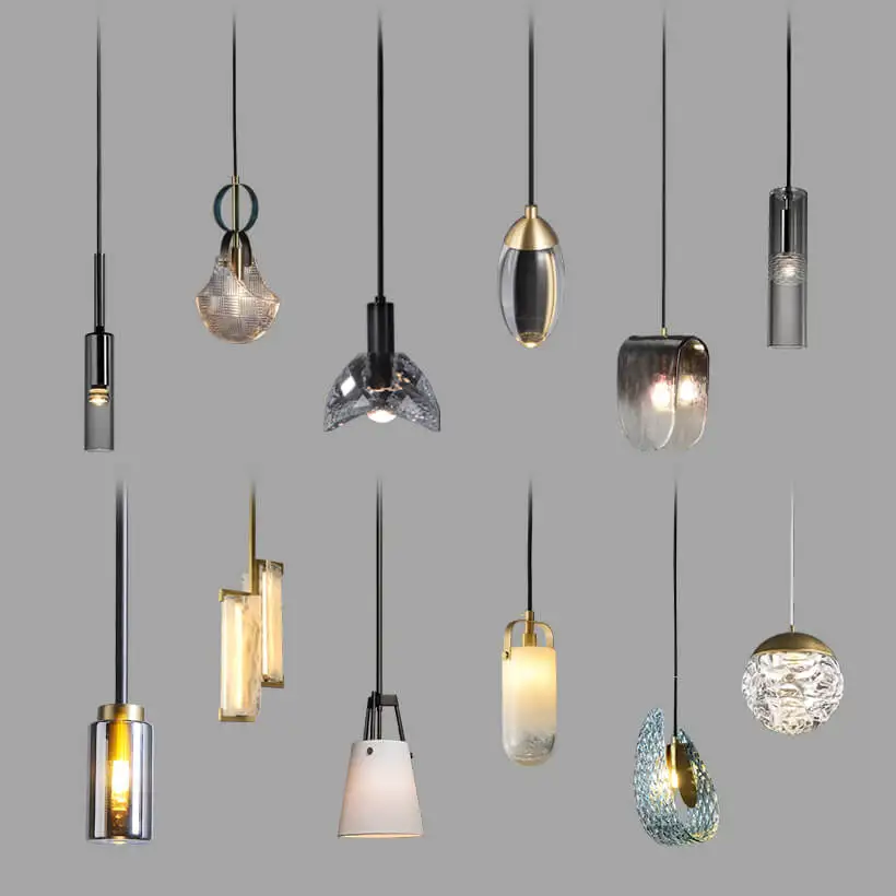 Vintage retro glass pendant light living room restaurant sphere  hotel decoration led glass ball pendant light