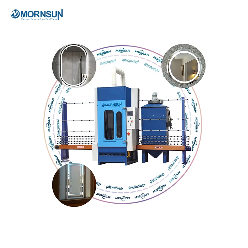 Automatic 2000m Vertical Glass Sandblasting Machine with PLC Control LED Mirror Making Machine