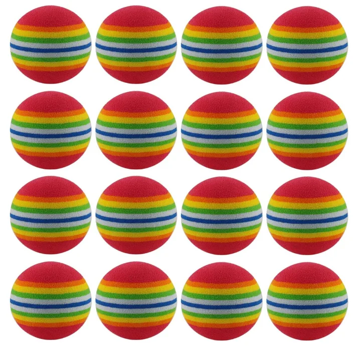 EVA Foam Rainbow Play Balls Interactive Kittens Pet Cat dog ball-eva foam toy With logo custom
