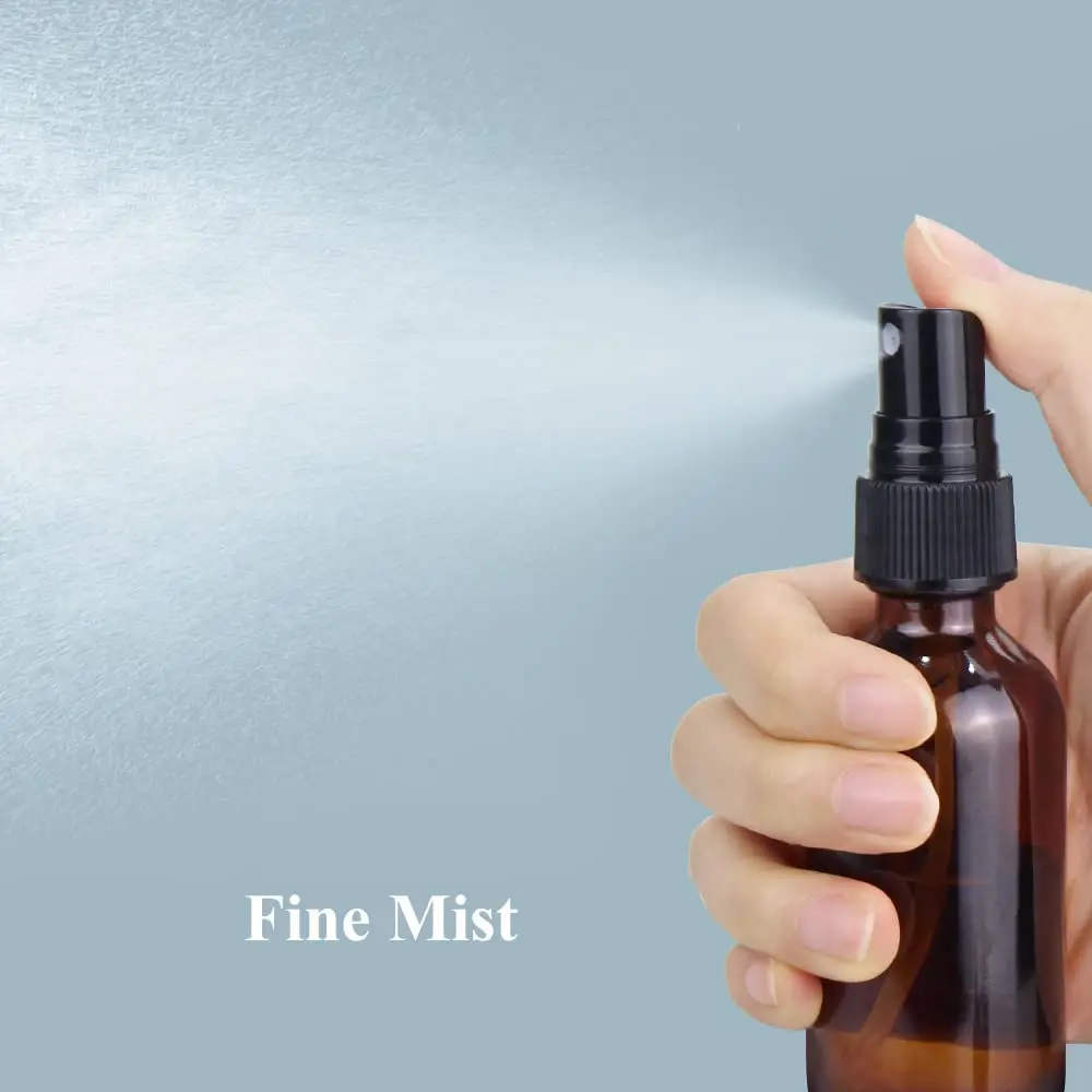 60Ml 120Ml Refillable Clear Brown Blue Fine Mist Glass Spray Bottle For Essential Oil