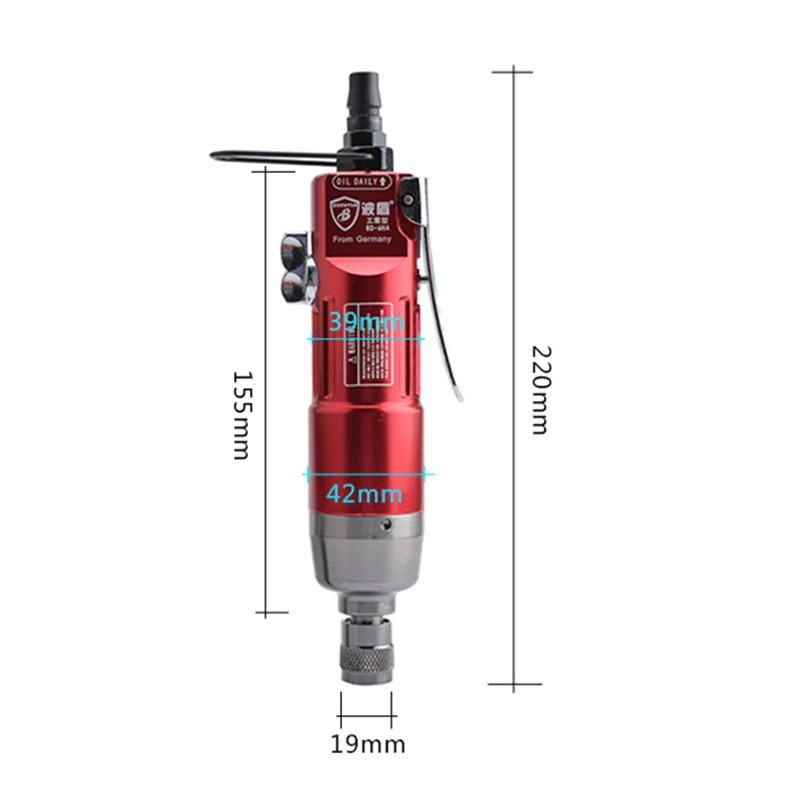 Borntun Pneumatic Air Screwdrivers Gun 6.35mm Screwdriver 10000rpm Industrial Professional Air Screws Driver Gun Tool Max. 40N.m