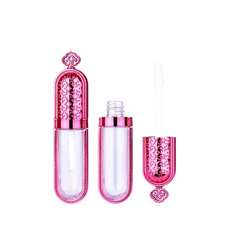 
Unique Fancy Empty Crown Pink Lip Gloss Tube With Custom Packaging Cosmetic Private Lable Lip Gloss Containers Wands 