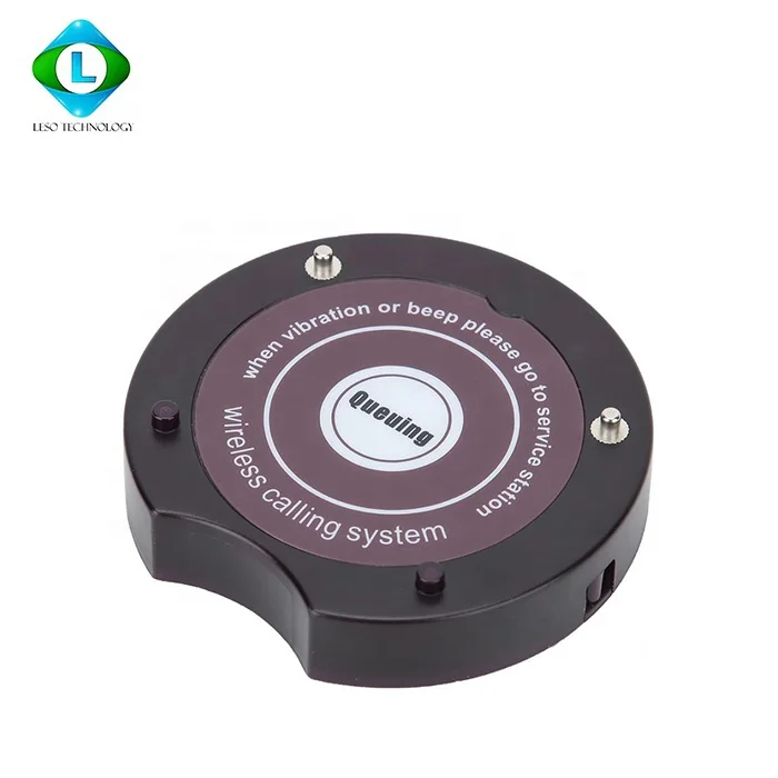 Pager Restaurant Calling System Wireless Guest Paging Queuing System Pager for Guests 1 Transmitter+10 Coaster Pagers 110-240V