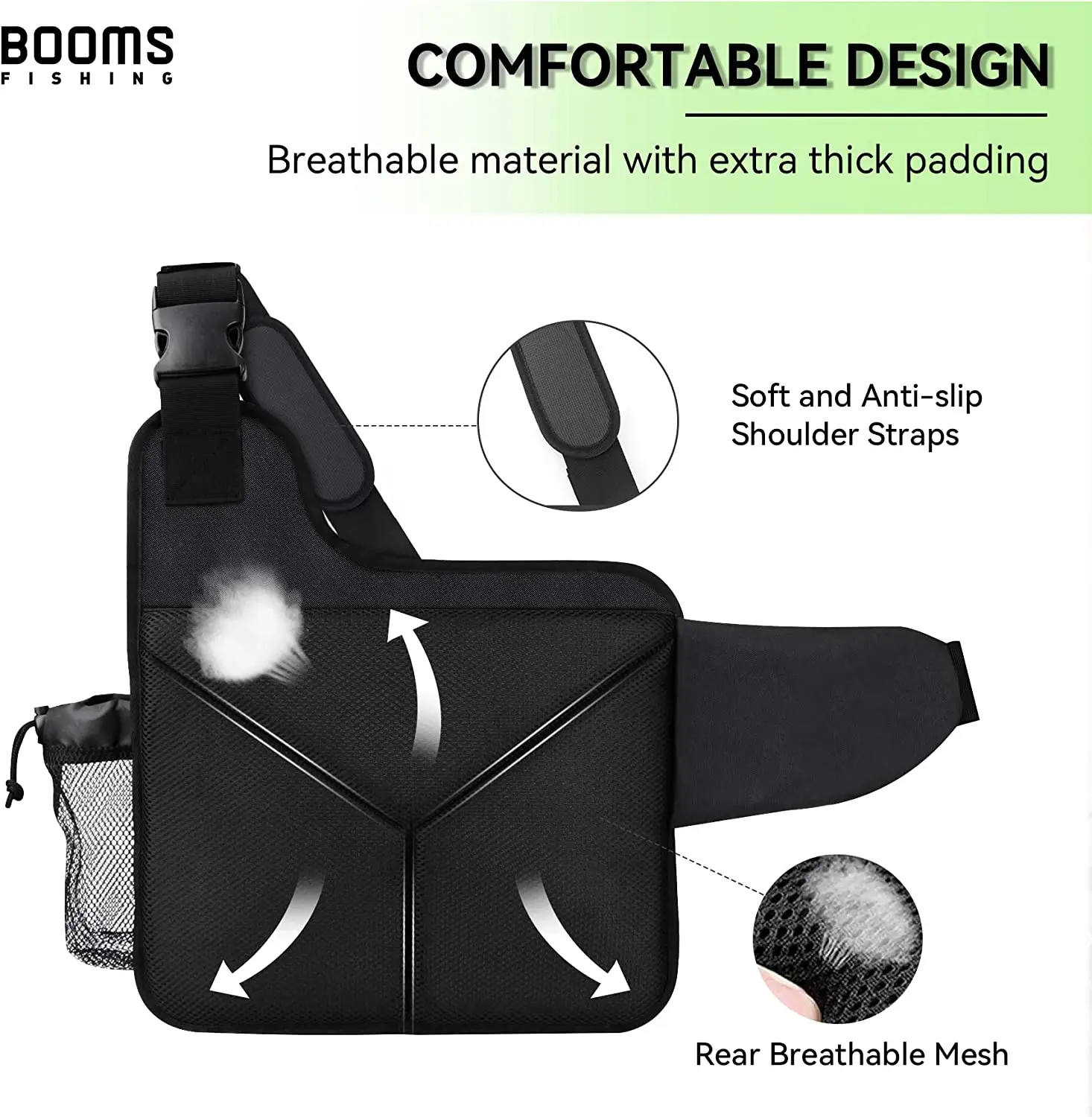 Outdoor Fly Fishing Padded Shoulder Strap Fishing Gear Sling Bag Backpack With Lures Operation Tray Fishing Tackle Storage Bag