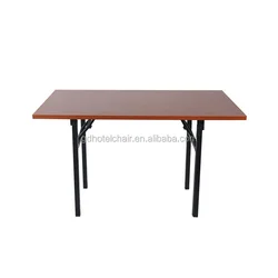 Wholesale High quality Metal folding tables for conference foldable meeting wooden table computer desk