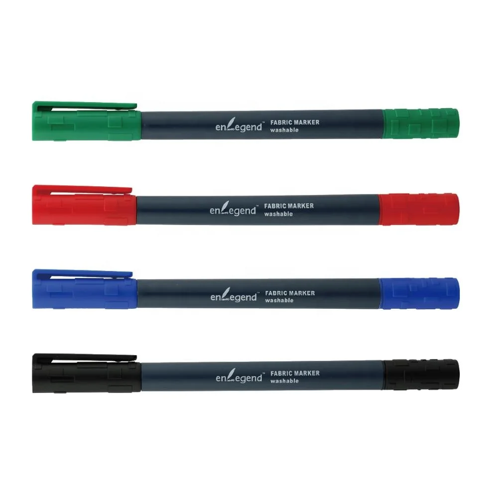 2024 Distinctive Design Non-removable Dual Tip Fabric Marker Pens  for Office and School Use