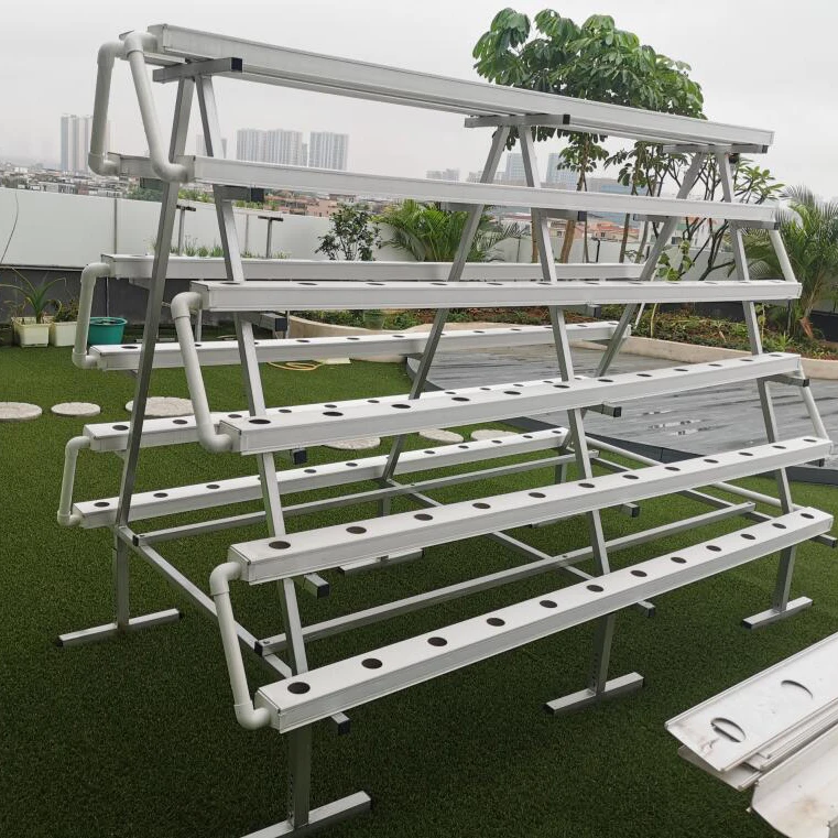 Soilless Water culture system Vertical Hydroponics NFT channel garden grow kit Greenhouse Hydroponics System