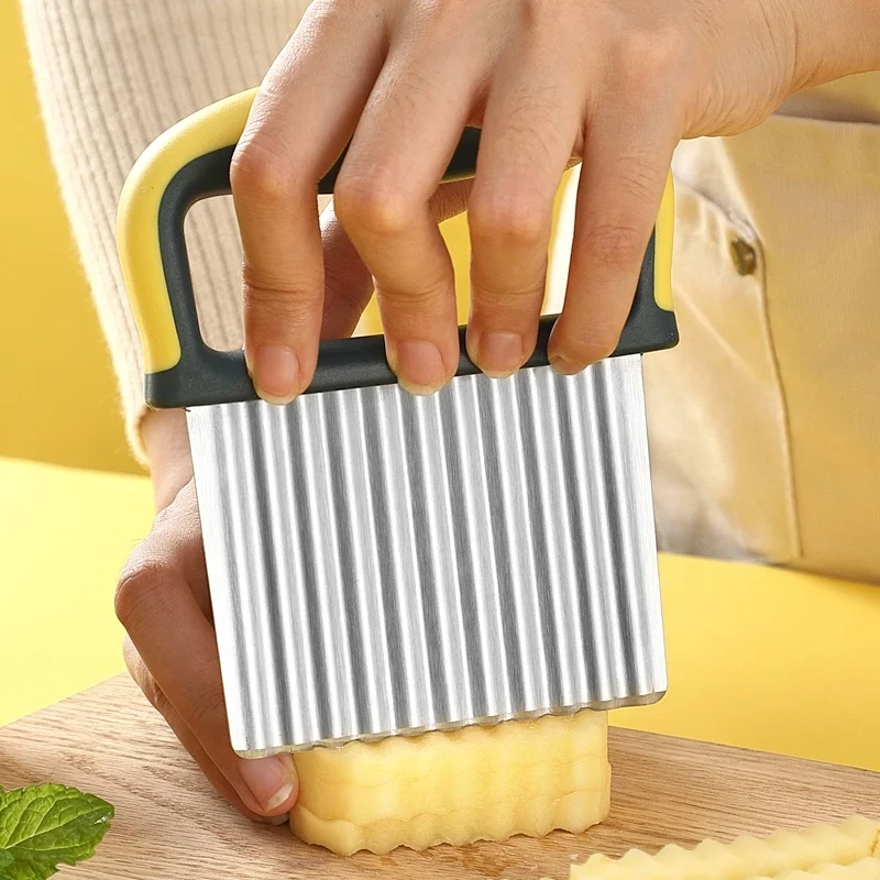 Новое поступление ручной сверлильный резак из нержавеющей стали для овощей волнистые лезвия картофеля