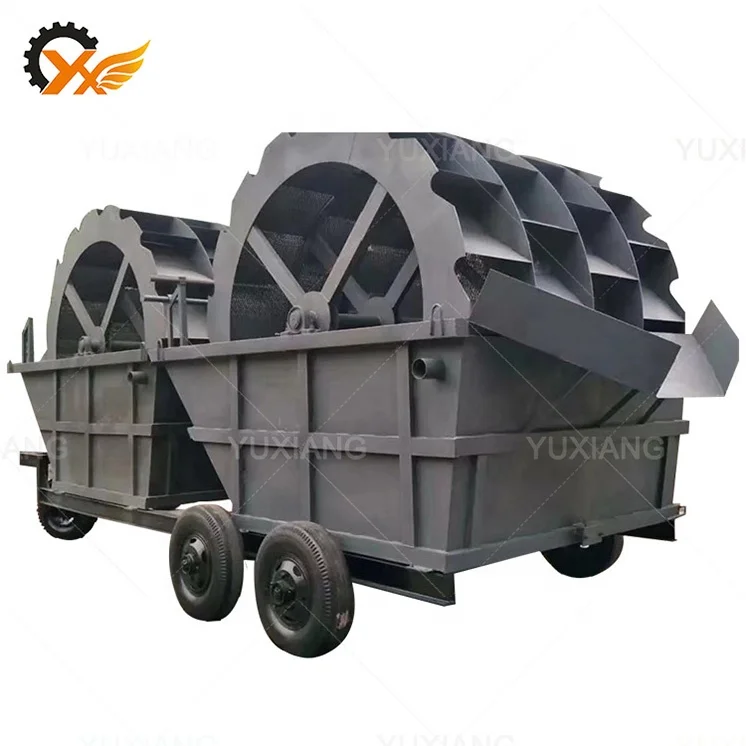 Mobile small fine quartz bucket roller wheel type sand washer machine for water recycling