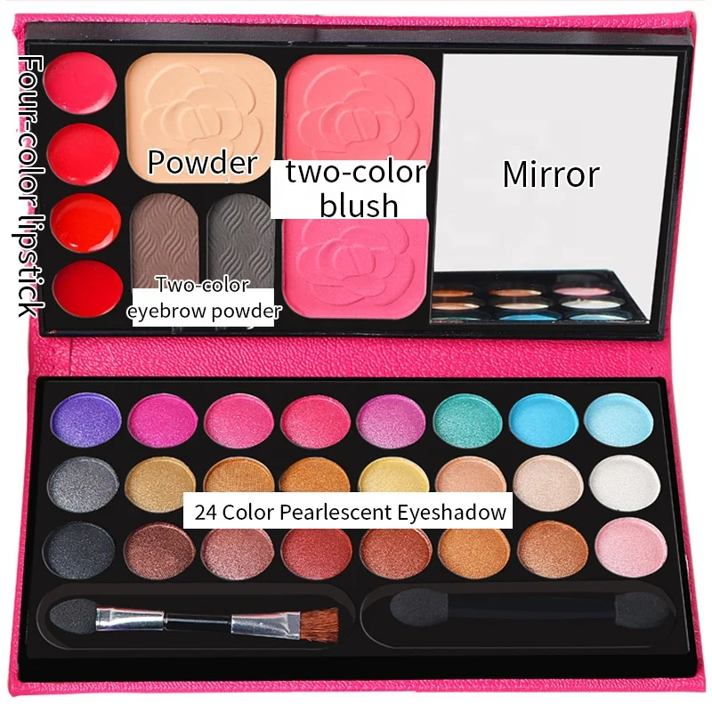 Wholesale Oem Cosmetics Professional Pressed Glitter Multichrome Eyeshadow Makeup Blush Palette High Pigment Eye Shadow
