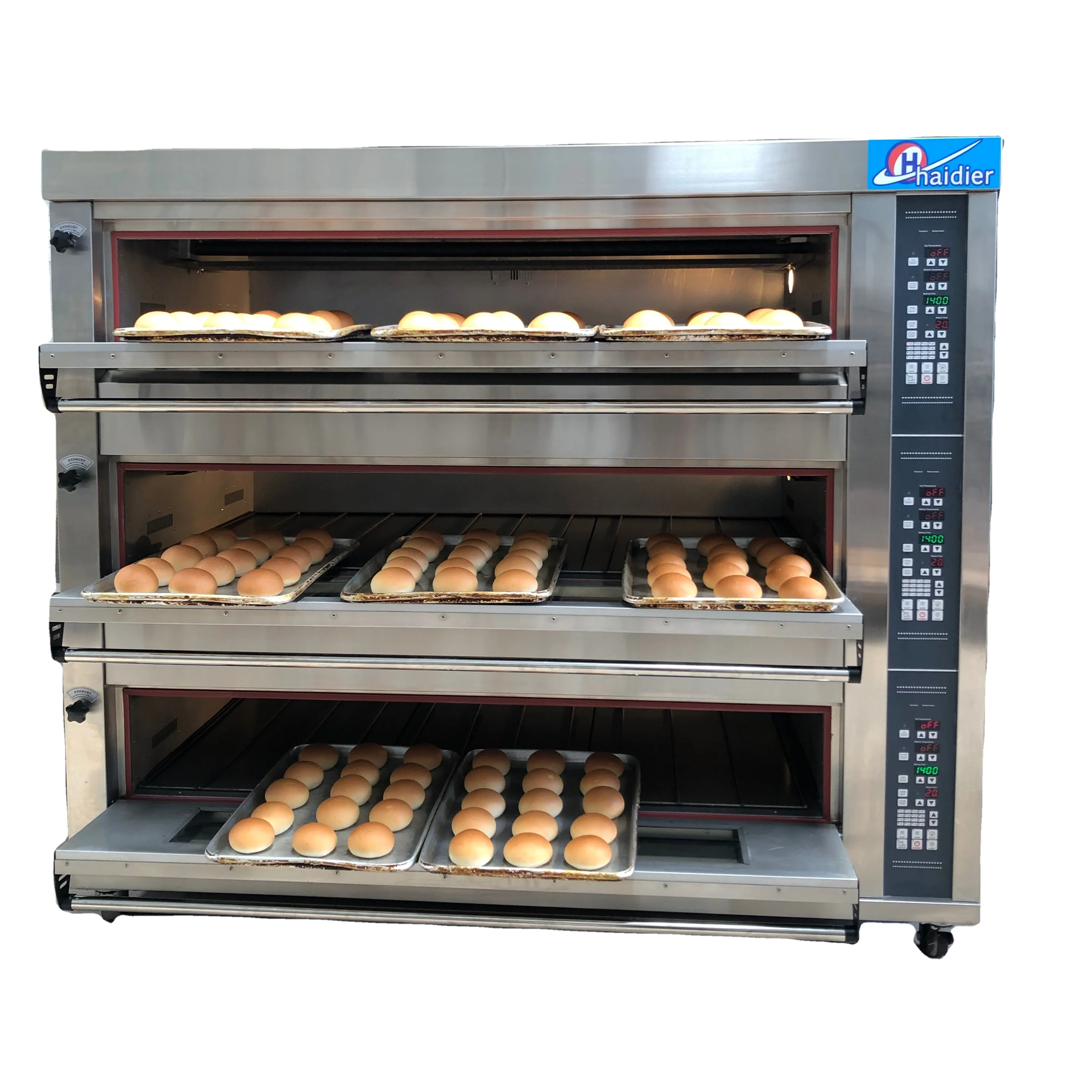 Competitive High Quality Stainless Steel 304  Commercial Gas /electricdeck Oven  3 Deck 6/9 Trays Bakery Oven Prices