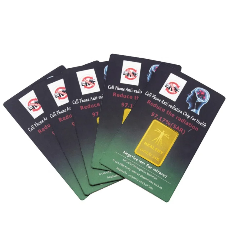 Scalar EMF Neutralizer Stickers Radiation Protection Router Chip 24K Gold Bio Energy Anti Radiation Mobile Phone Sticker