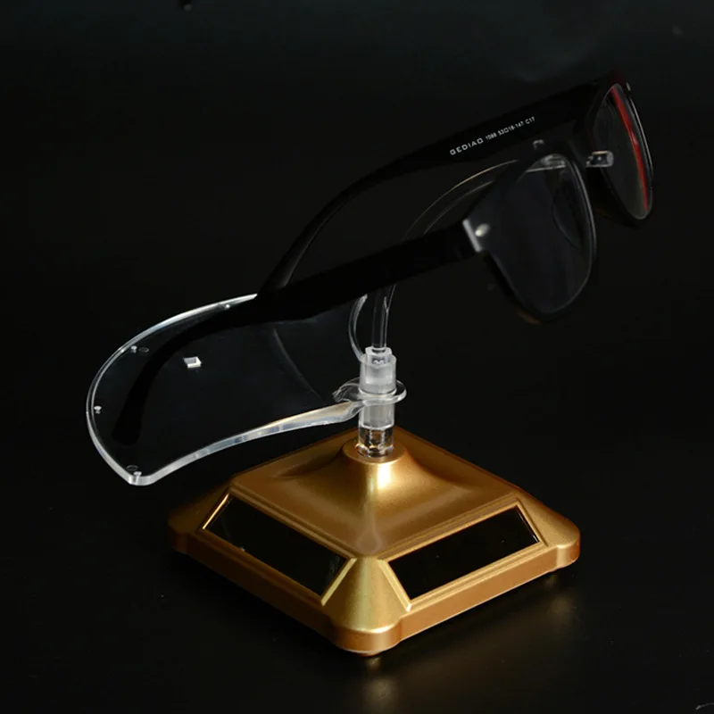 Solar Display Holder Jewelry Showcase Display Solar Powered Rotating Sunglasses Display Stand