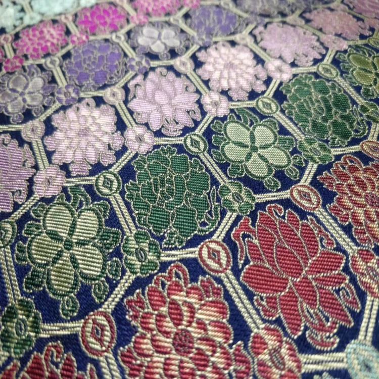 Customize for 100% silk cloque brocade fabric for garment
