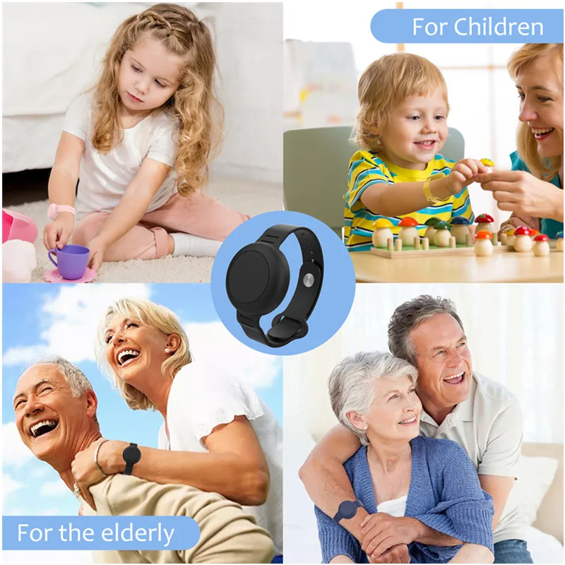 Soft Silicone Band For AirTag Wristband Waterproof Kids Lightweight Tracker Band For AirTag Watch Band