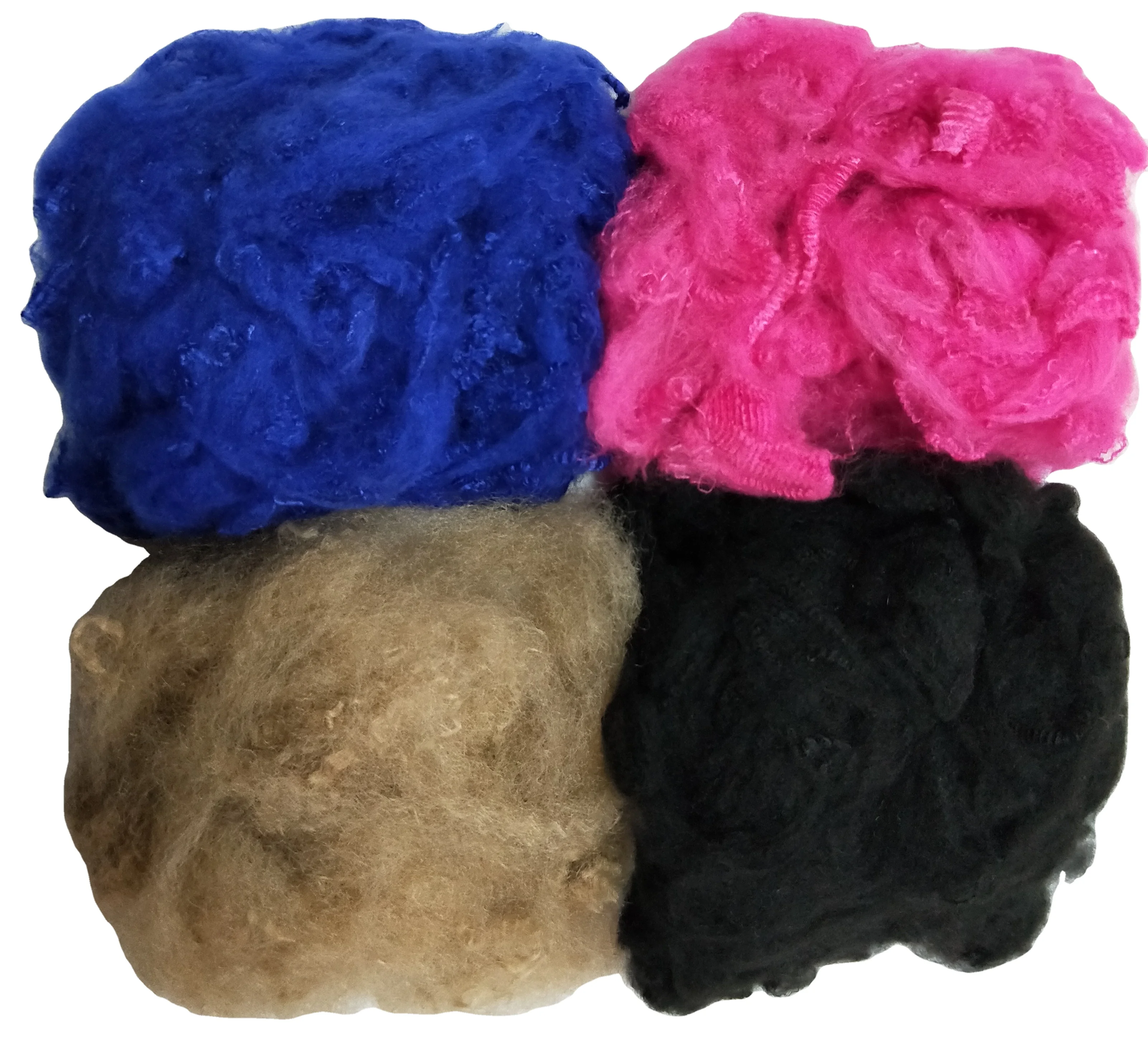 Regenerated GRS 3D/7D/15D*64mm PSF 100% Recycled Polyester Staple Fiber With Large Quantity