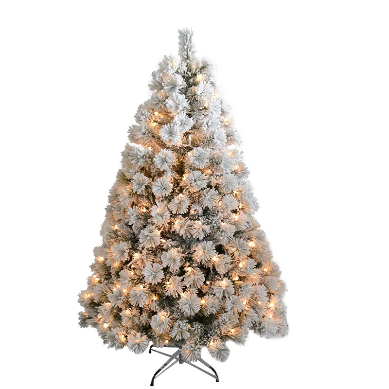Outdoor decoration pine needle christmas tree with led lights included