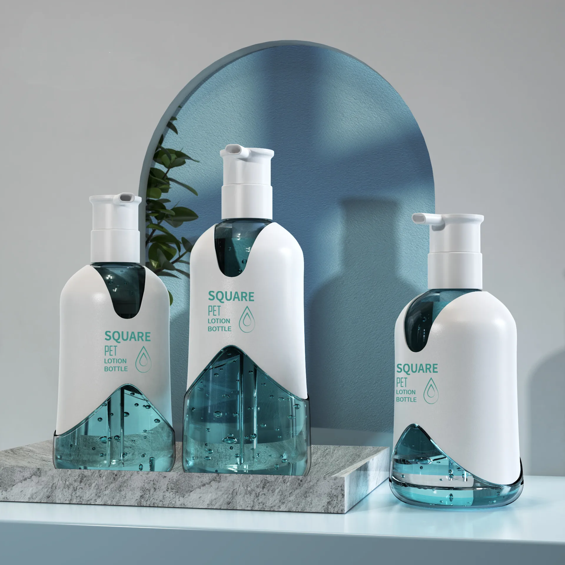 300ml 500ml pet bottle New Plastic Empty Lotion Latex Cosmetic Packaging Bottle for Skin Care