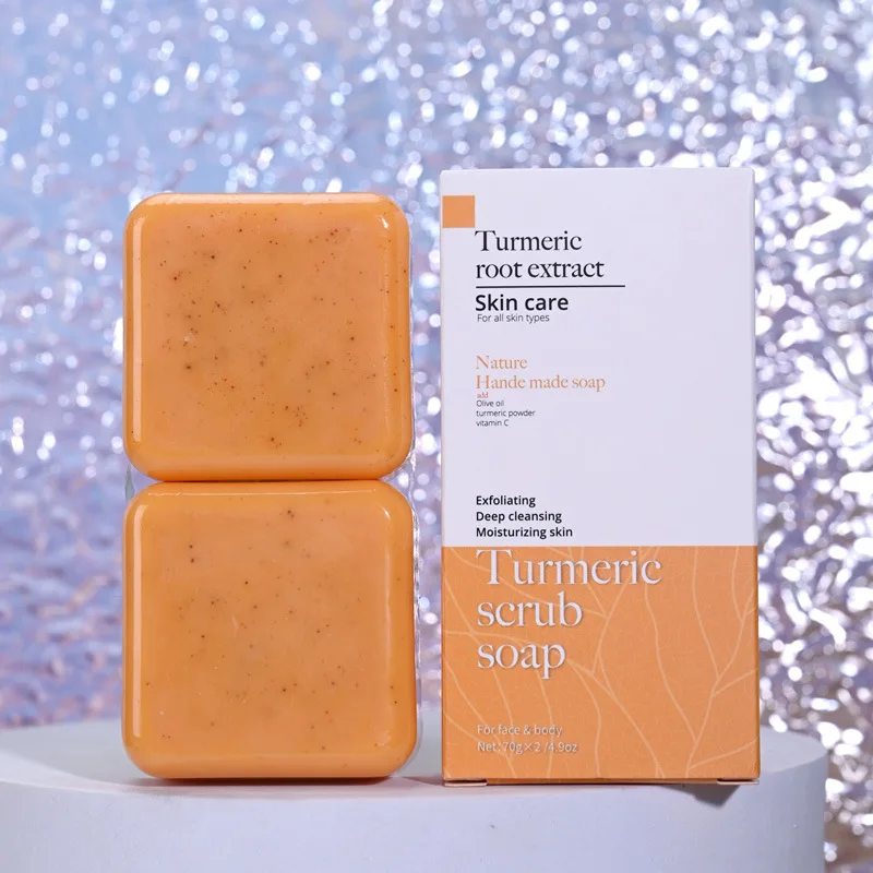 Turmeric scrub soap handmade VC soap cleansing bath soap