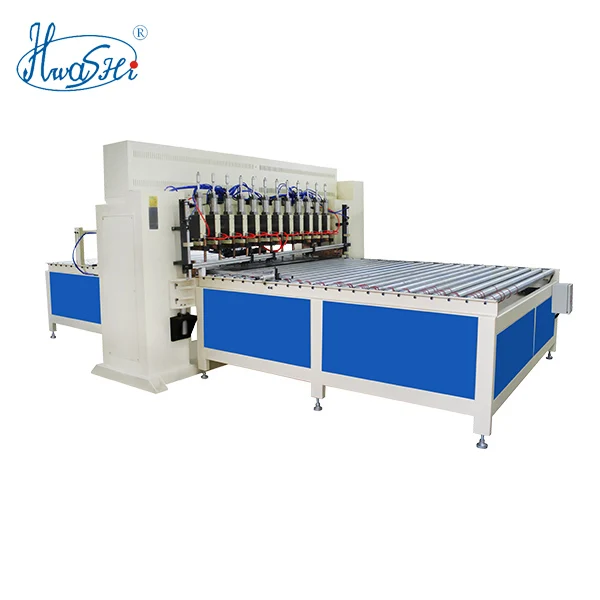 Hwashi Security Stainless Sheet Door Plate Multi-point Automatic Mobile Type Spot Welding Machine work with loading robot