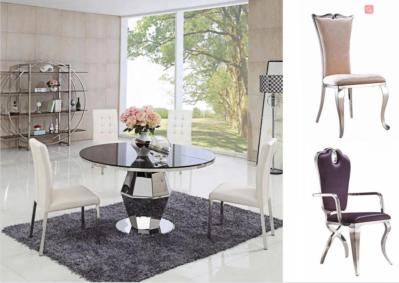 Столовые наборы из нержавеющей стали, мраморный обеденный стол