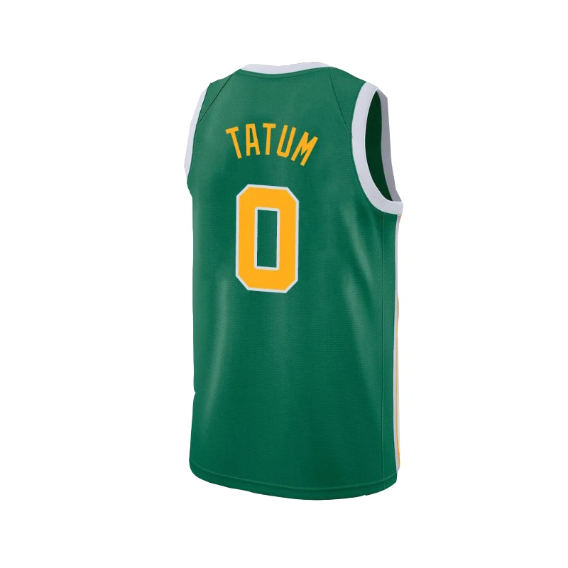 Вышитая мужская майка #0 для баскетбола Jayson Tatum