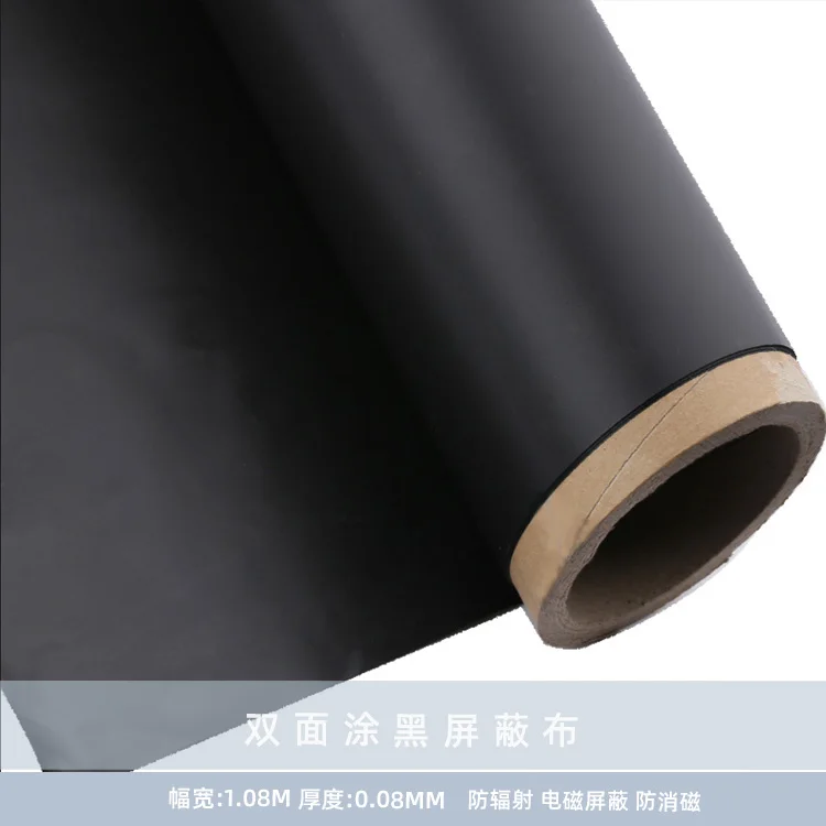 One side silver grey one side black Emf Shielding Radiation Protection Signal Blocking Copper-nickel conductive Fabric