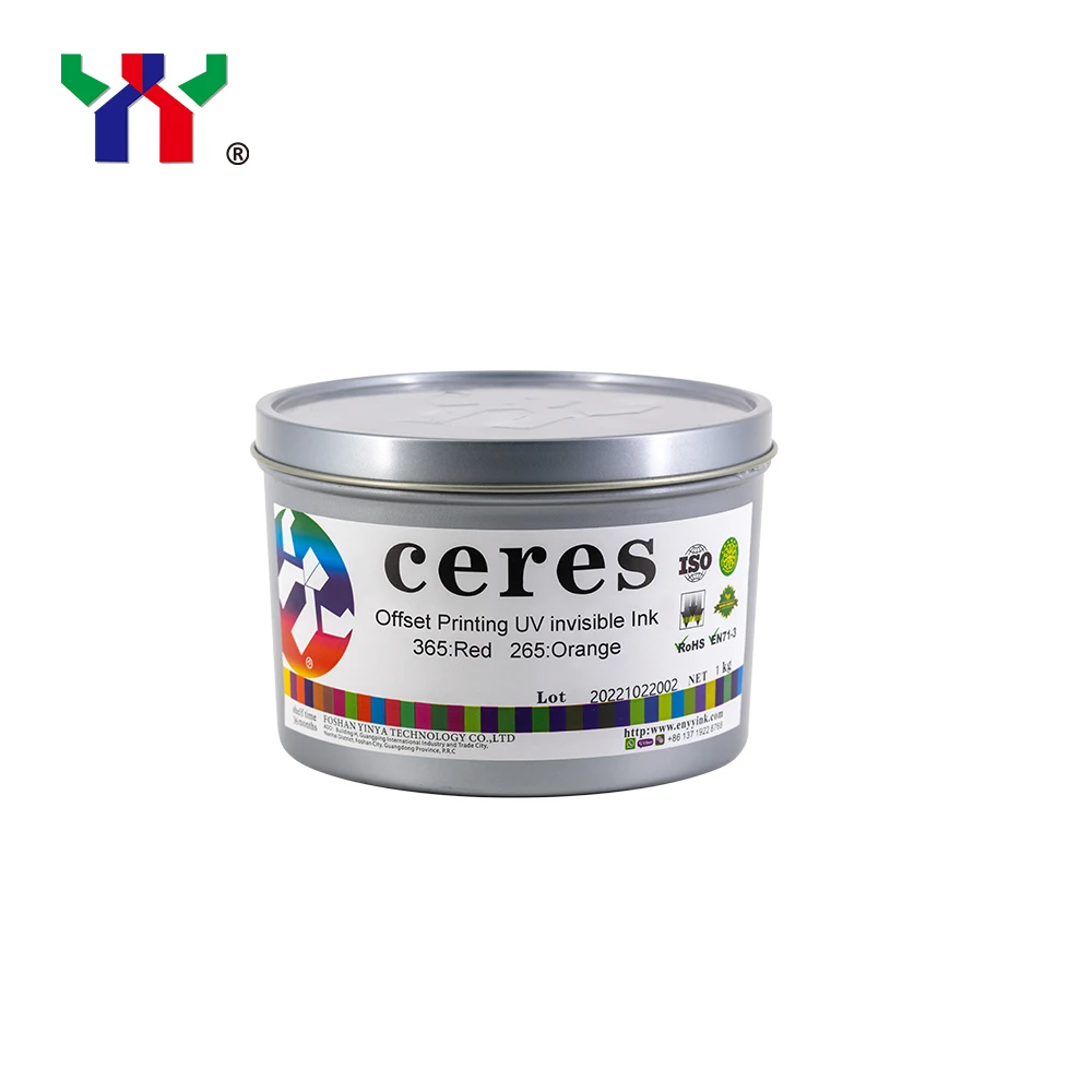 Ceres manufacturer hot UV Invisible Ink 365:Red 265:Orange Cheap as chips Dual Band