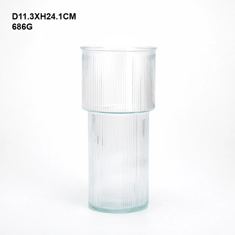 Стеклянная декоративная цветная прозрачная стеклянная ваза для цветов/стеклянные вазы для украшения дома