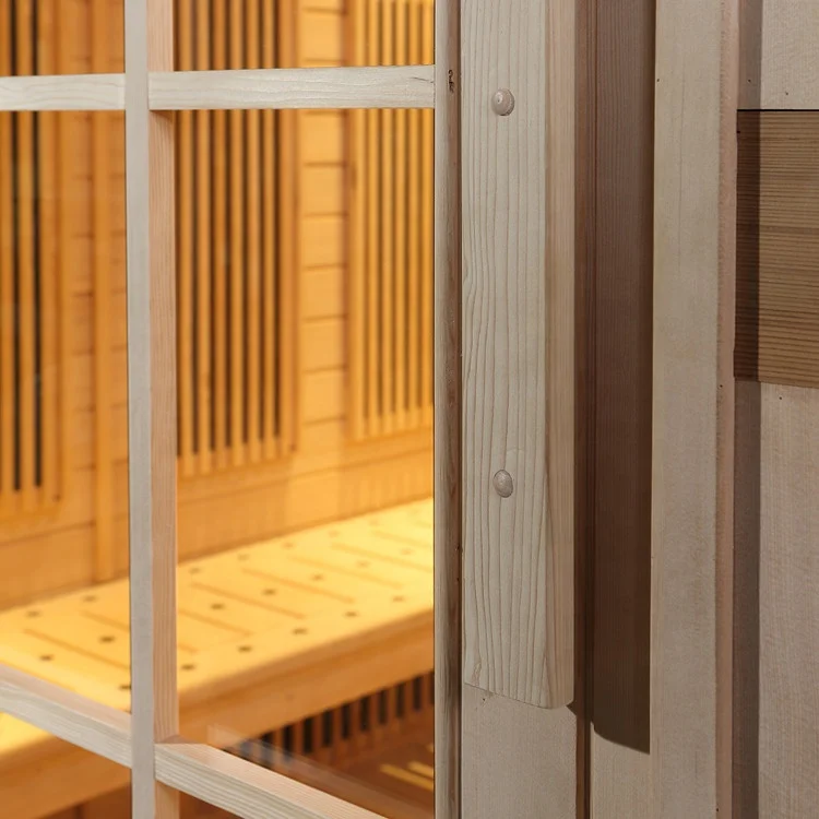 luxury 6- 8 person hemlock wood dry sauna cabin home custom sauna box ozone Infra red sauna room
