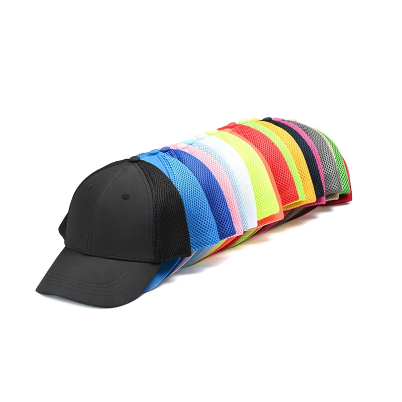 Летняя Высококачественная однотонная бейсболка с сеткой дышащая индивидуальным логотипом и вышивкой Кепка-тракер
