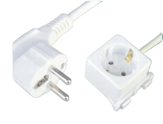 CEE 7/7 eu plug and socket 3 pins extension power cord VDE CE APPROVAL CERTIFICATION