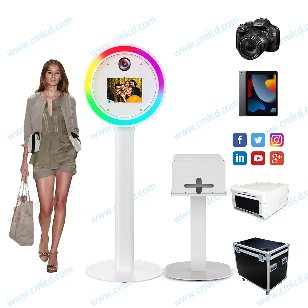 Panic Buying wholesale Party Supplies DSLR photobooth Shell Stand Kiosk Compatible with Camera and Smartphones photobooth