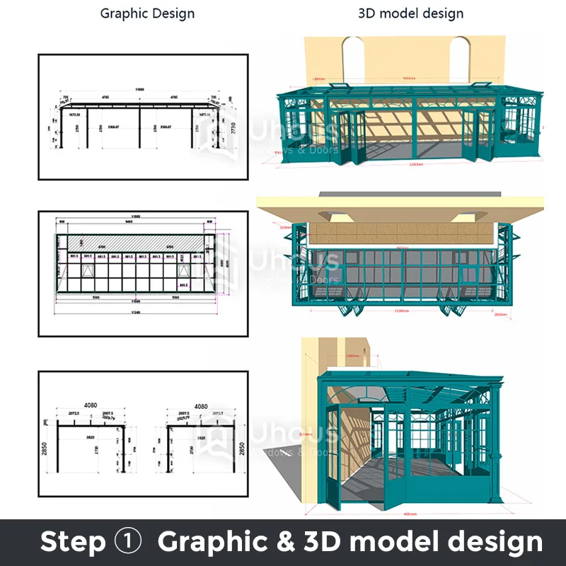 Индивидуальные Летний сад lowe стеклянный дом алюминиевая рама солярий двойное закаленное стекло застекленные террасы
