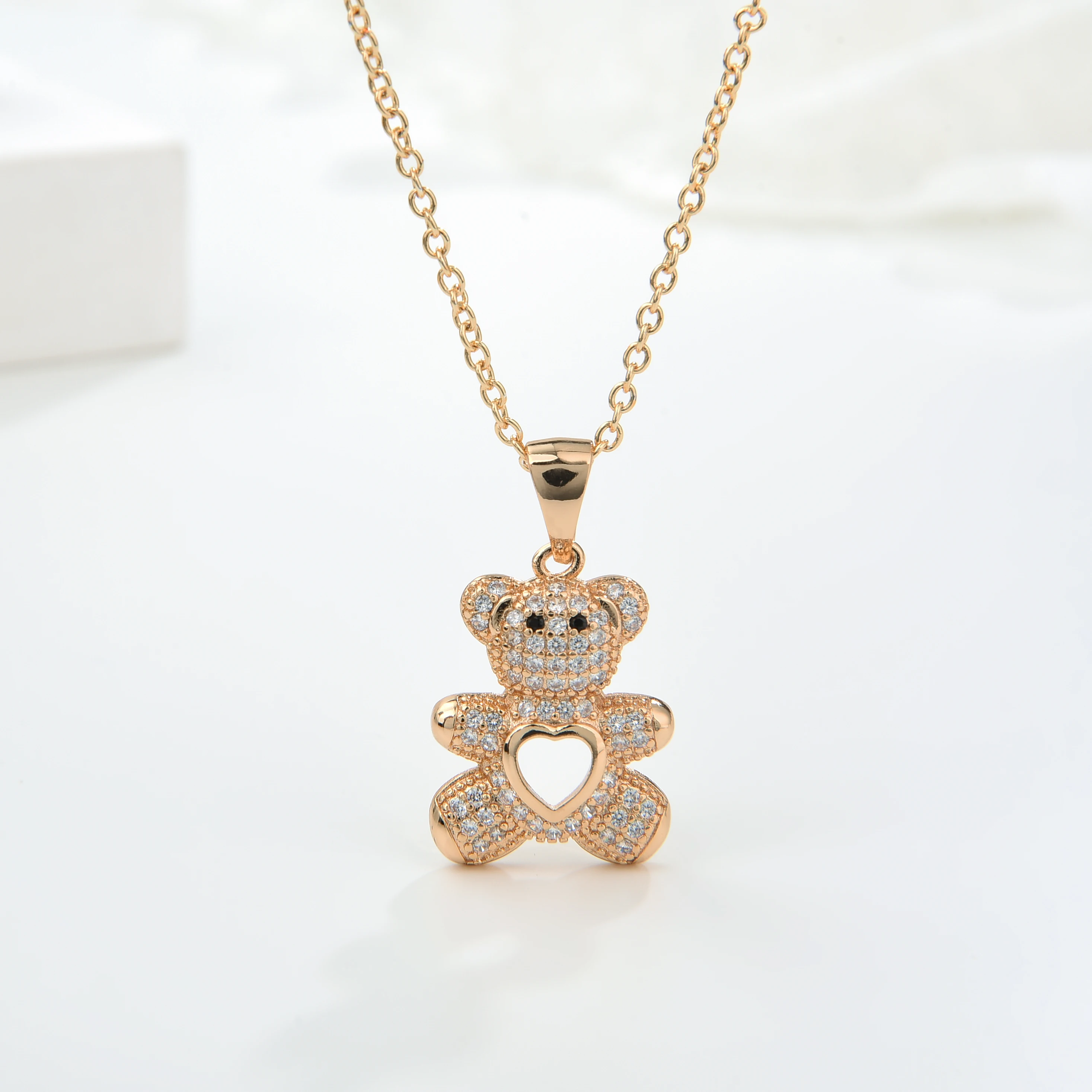 Elfic Animal Charm Pendant Children Gift Gold Plated Bear Pendant   oro laminado 18k pendant new design