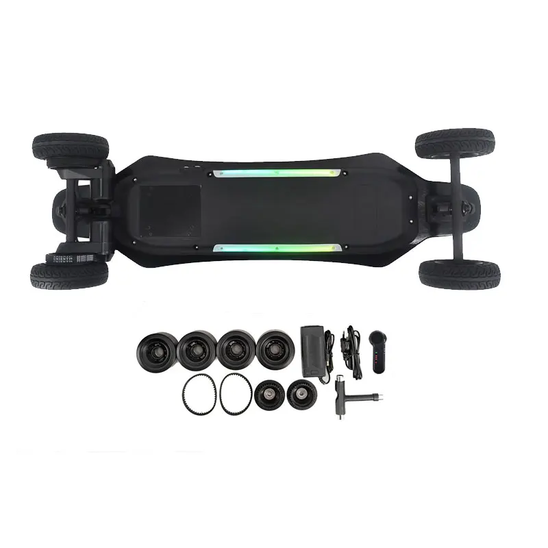  high powerfull 1000W*2 10S3P 36V Lithium battery 38km/h max speed off-road SUV E Skateboard for